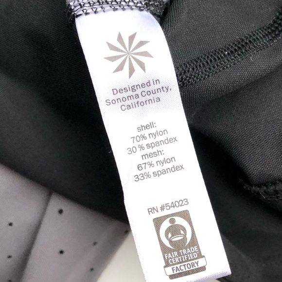 Athleta Stealth Trucool Leggings Gray Black Perforated Tights - Picture 11 of 12